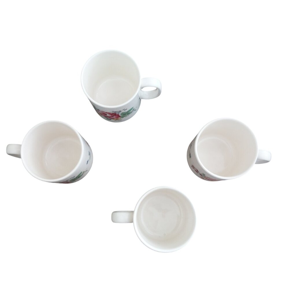 Spode Marlborough Sprays Mug Bundle Set of 4 Like New Cream with Floral Design - Picture 2 of 14